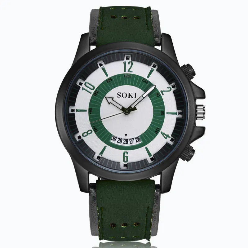 SOKI Men's Quartz Fashion Military Watch with Calendar