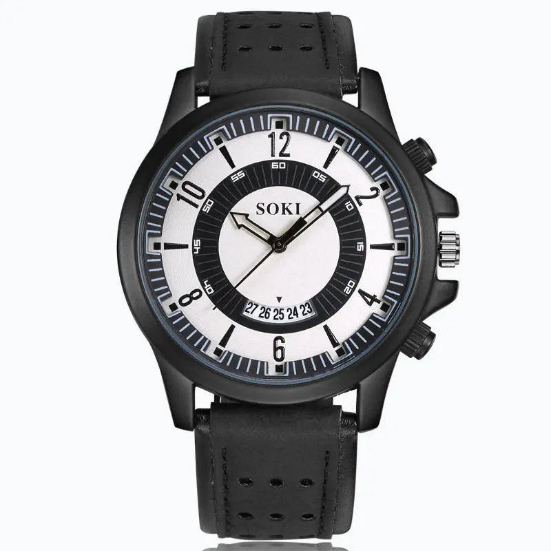 SOKI Men's Quartz Fashion Military Watch with Calendar