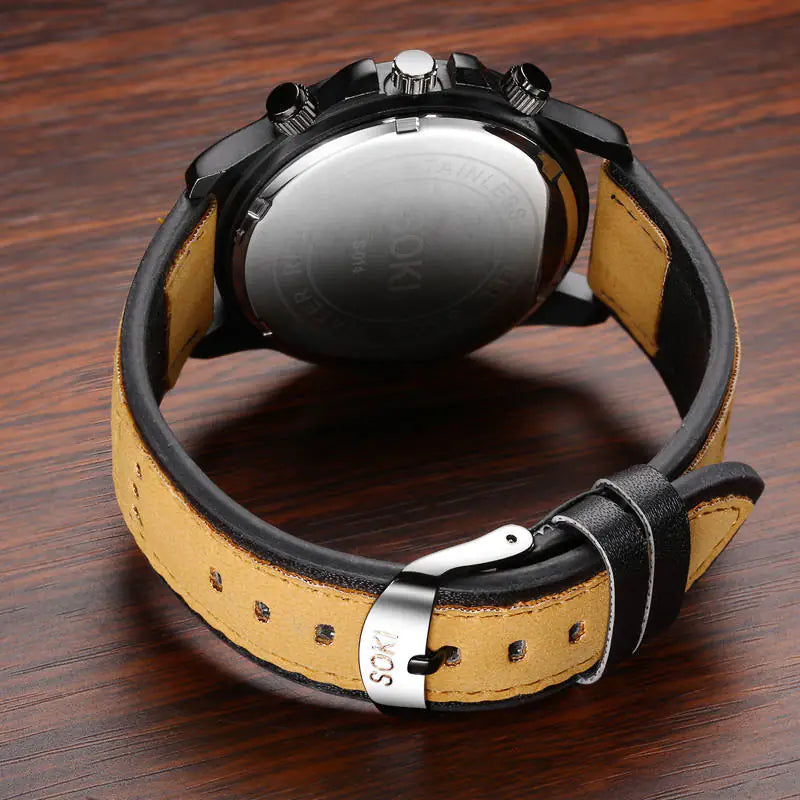 SOKI Men's Quartz Fashion Military Watch with Calendar