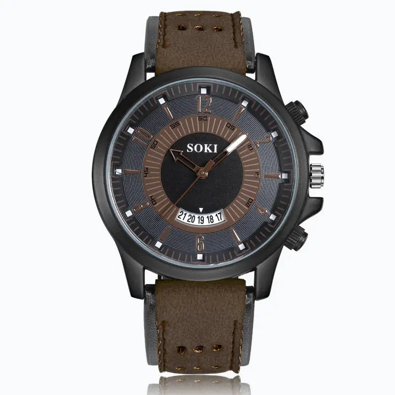 SOKI Men's Quartz Fashion Military Watch with Calendar