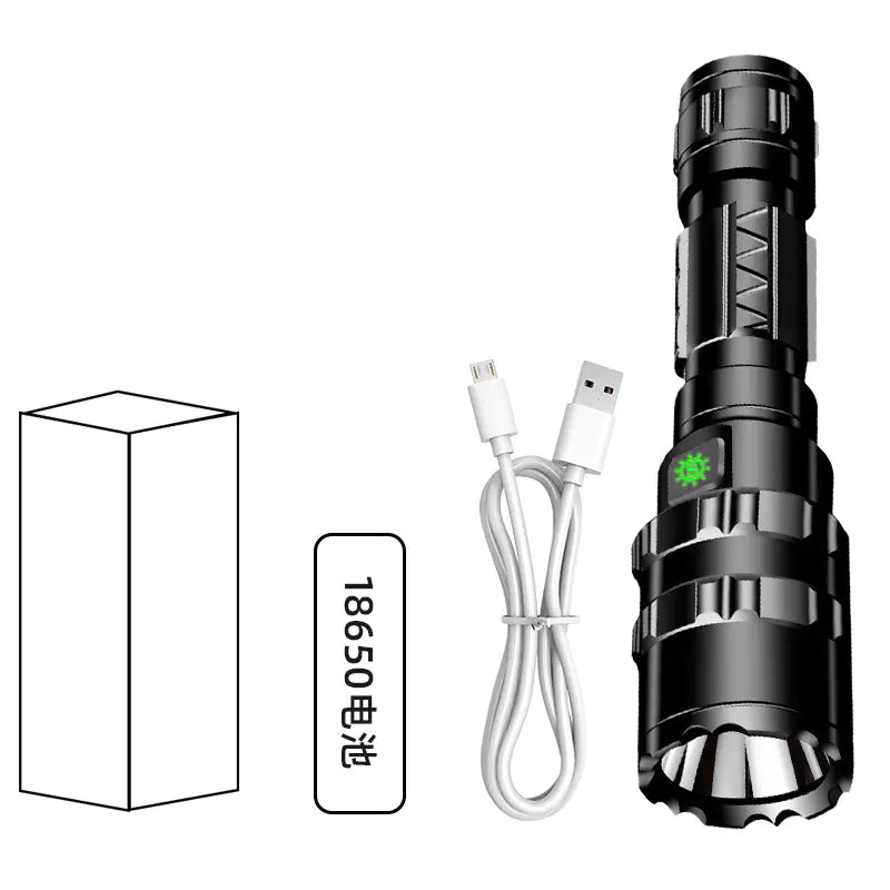 LED Tactical Flashlight with USB Rechargeable, Waterproof