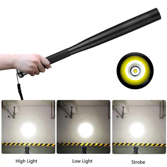 LED Aluminum Alloy Tactical Flashlight and Bat
