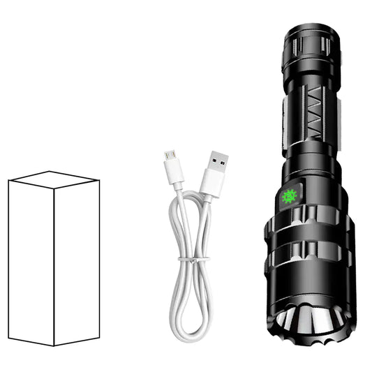 LED Tactical Flashlight with USB Rechargeable, Waterproof