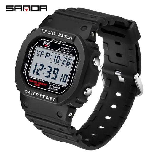 Men's Military LED Digital Sports Running Stopwatch Watch